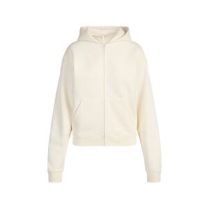 SKIMS NWT French Terry Zip Up Hoodie in Color Ecru; Size M